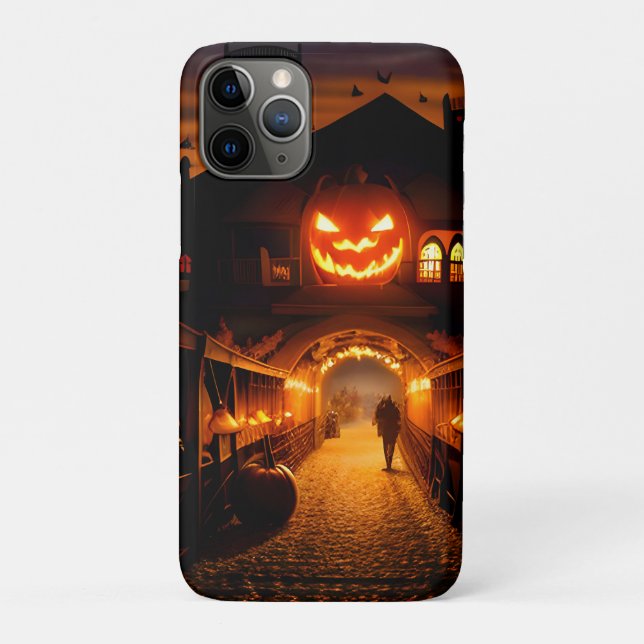 Capa Para iPhone 11 Pro Paisagem de Halloween Cinco (Verso)