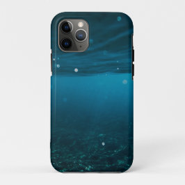 Capa Para iPhone 11 Pro Paisagem marinha com praia, grande onda e estojo m