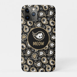 Capa Para iPhone 11 Pro Paisley Cat