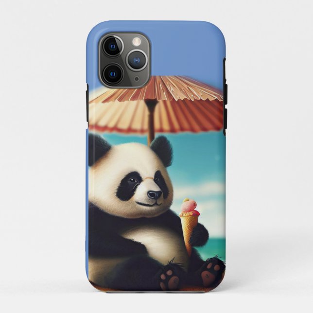 Capa Para iPhone 11 Pro Panda Bears (Verso)