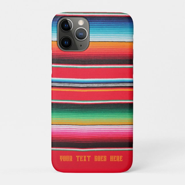 Capa Para iPhone 11 Pro pano mexicano de serape poncho (Verso)