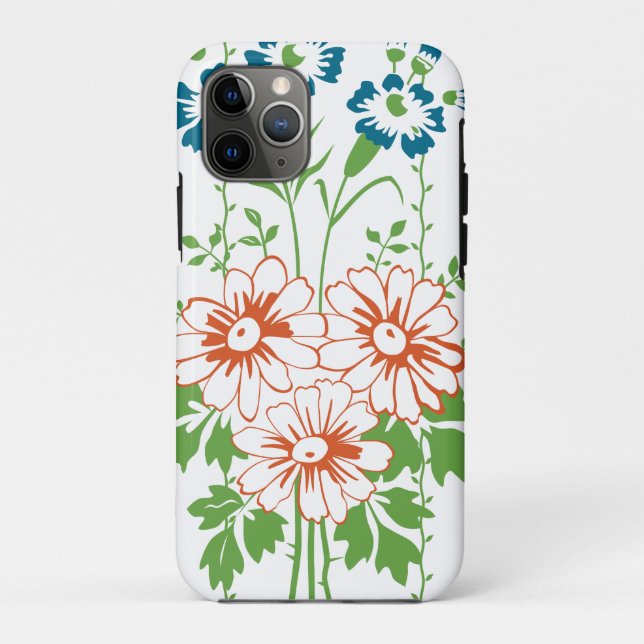 Capa Para iPhone 11 Pro Papel de parede barroco com buquê de flores... (Verso)