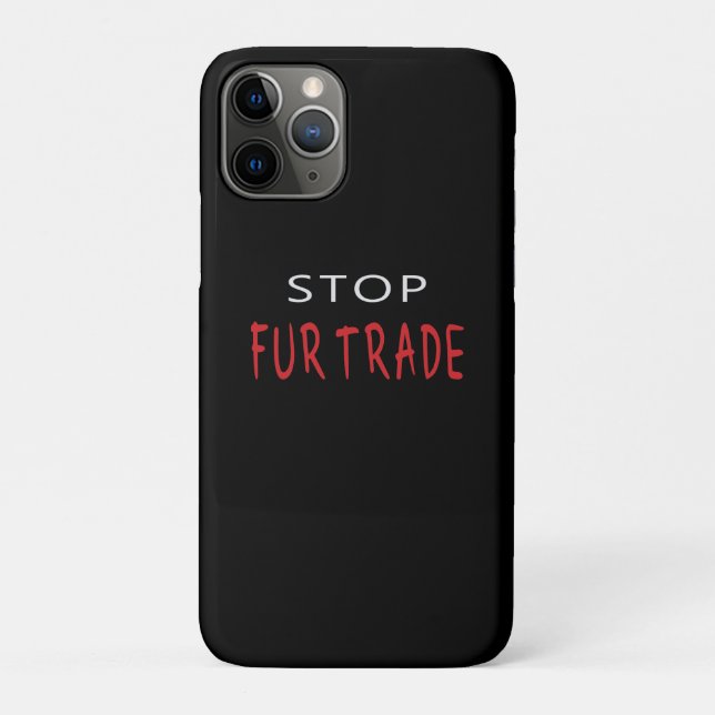 Capa Para iPhone 11 Pro Parar o Comércio de Peles (Verso)
