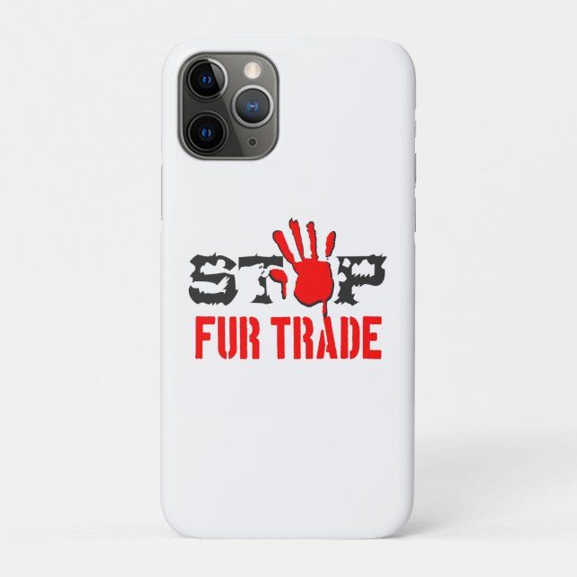 Capa Para iPhone 11 Pro Parar o Comércio de Peles (Verso)