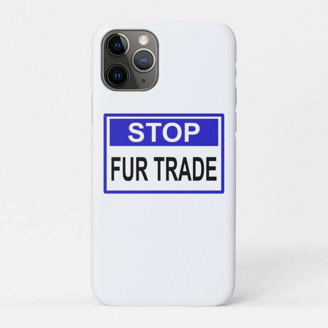 Capa Para iPhone 11 Pro Parar sinal azul com pele (Verso)