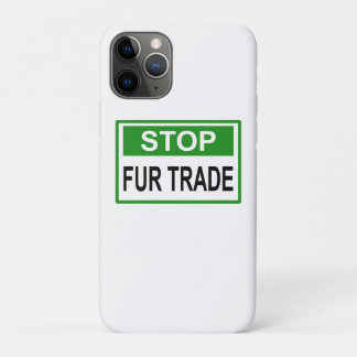Capa Para iPhone 11 Pro Parar Sinal de Comércio de Pele Verde