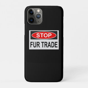 Capa Para iPhone 11 Pro Parar Sinal de Comércio de Pele vermelho
