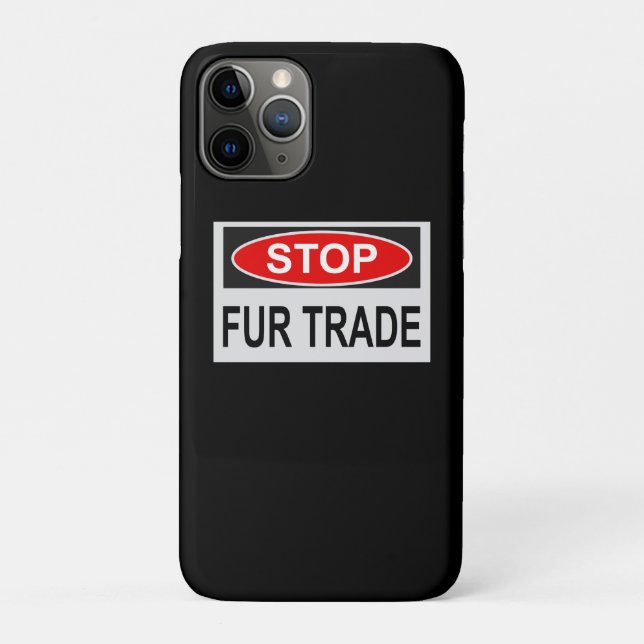Capa Para iPhone 11 Pro Parar Sinal de Comércio de Pele vermelho (Verso)