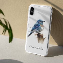 Capa Para iPhone 11 Pro Pássaro Bluebird de Montanha Bonita, personalizado