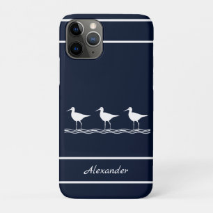 Capa Para iPhone 11 Pro Pássaros Marinhos Azuis-do-mar