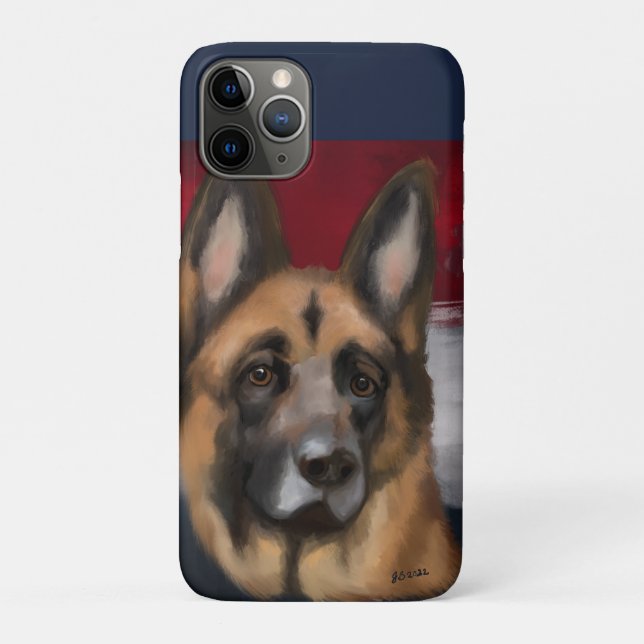 Capa Para iPhone 11 Pro Pastor Alemão     (Verso)