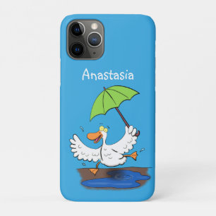 Capa Para iPhone 11 Pro Pato engraçado com desenho animado de dança de gua