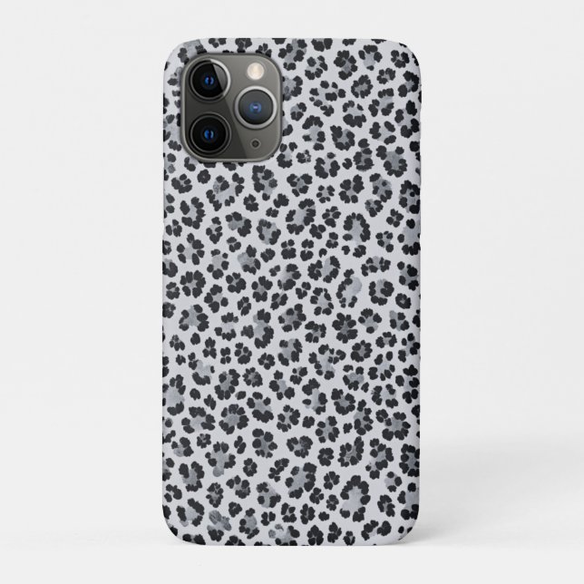 Capa Para iPhone 11 Pro Pattern Leopard Print Gray (Verso)