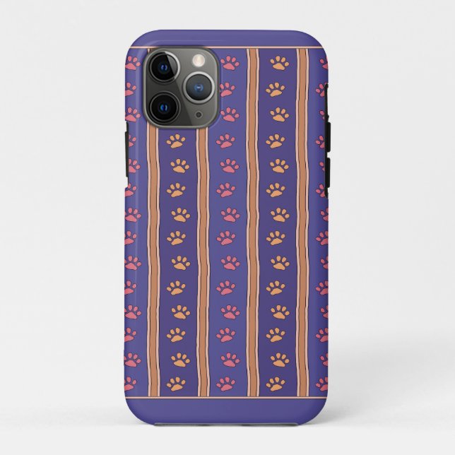 Capa Para iPhone 11 Pro Pawprint Pattern (Verso)