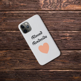 Capa Para iPhone 11 Pro Peach Fuzz Heart Bilíngue Bendito Bendecida