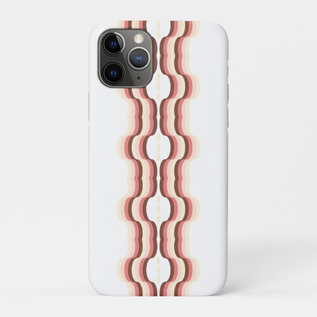 Capa Para iPhone 11 Pro Peach Wave Symmetry (Verso)