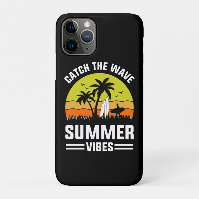 Capa Para iPhone 11 Pro Pegue a Onda Vibrações de Verão-64193 (Verso)
