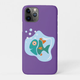Capa Para iPhone 11 Pro Peixe Na moda engraçado
