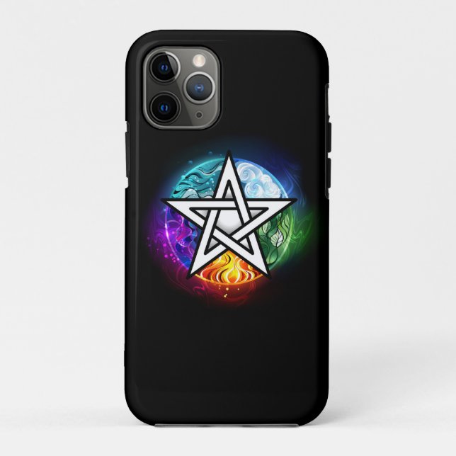 Capa Para iPhone 11 Pro Pentagrama do Wiccan (Verso)