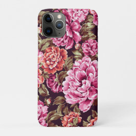 Capa Para iPhone 11 Pro Peônias em Flor