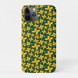 Capa Para iPhone 11 Pro Pequenas flores amarelas