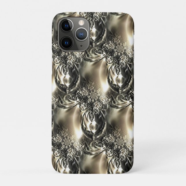 Capa Para iPhone 11 Pro Pérolas Douradas (Verso)