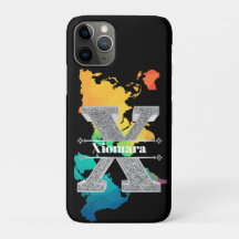 Personalizado X Monograma Inicial do Prata Seu Nom