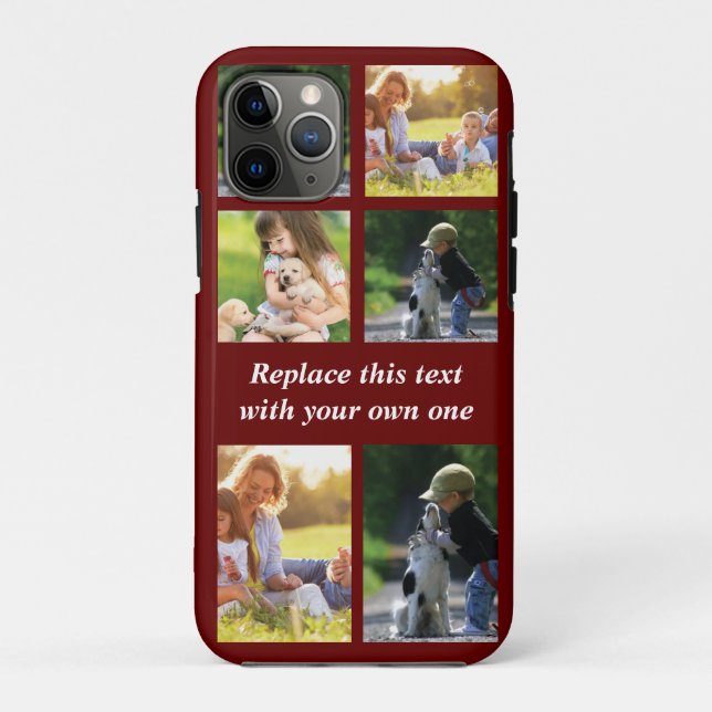 Capa Para iPhone 11 Pro Personalizar colagem de fotos e texto Case-Mate iP (Verso)