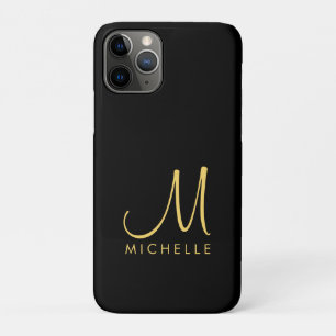 Capa Para iPhone 11 Pro Personalizar o nome do monograma de tipografia pre