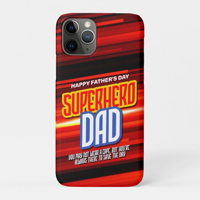 Capa Para iPhone 11 Pro Personalizar Pai SuperHero (Verso)