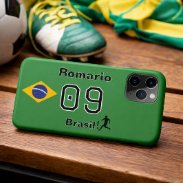 Capa Para iPhone 11 Pro Personalized Brasil Soccer Legend Jersey Number