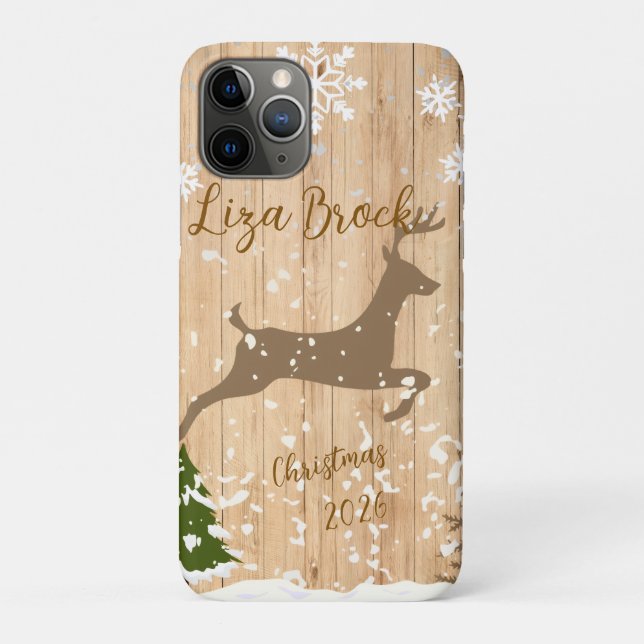 Capa Para iPhone 11 Pro Personalized doe Christmas bauble (Verso)