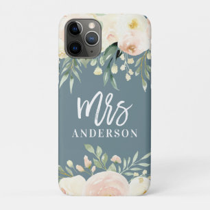 Capa Para iPhone 11 Pro Pessegueiro floral Sra. presente de casamento