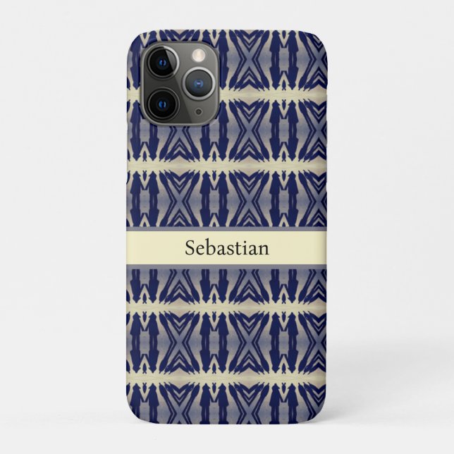 Capa Para iPhone 11 Pro Pessoas de sombra psicodélicas no Marinho, persona (Verso)