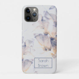CAPA PARA iPhone 11 PRO PETAIS BRANCOS E AZUIS FLORAL