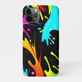 Capa Para iPhone 11 Pro Pincelada de Cor: Arte Abstrata