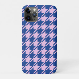 Capa Para iPhone 11 Pro Pink-alto-dente+Padrão Azul