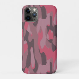 Capa Para iPhone 11 Pro pink and mauve Camo abstract