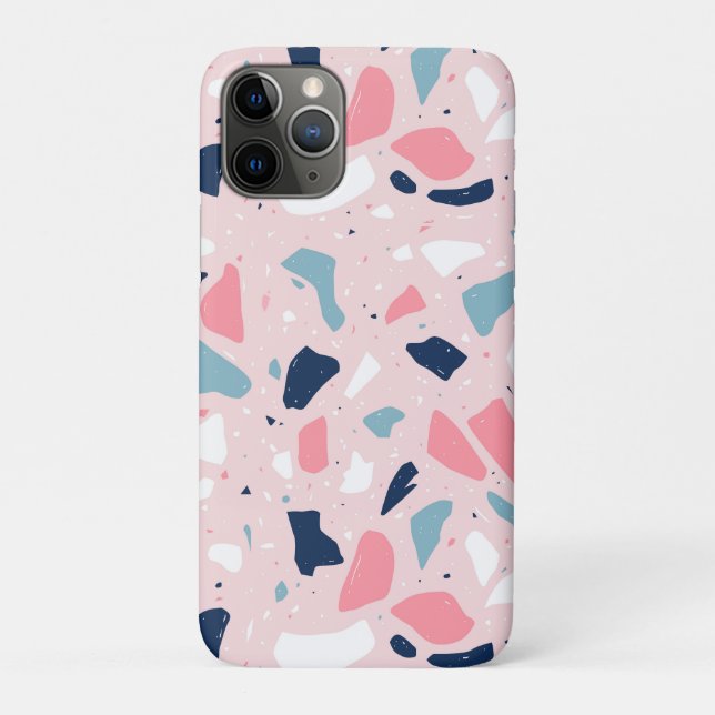 Capa Para iPhone 11 Pro Pink Terrazzo Pattern (Verso)