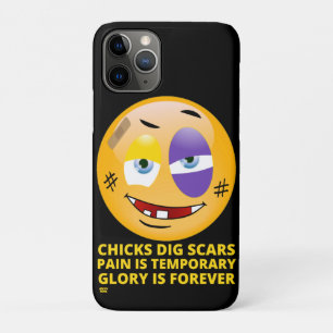 Capa Para iPhone 11 Pro "PINTINHOS DIG SCARS" engraçado emoji