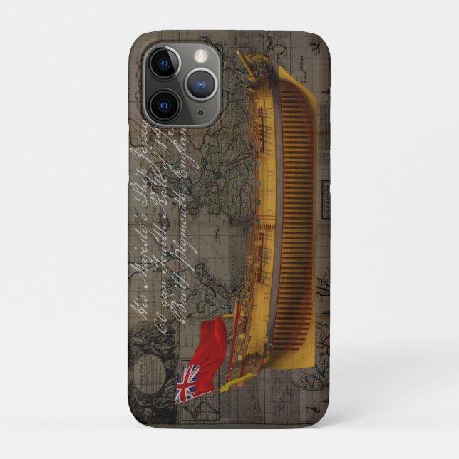 Capa Para iPhone 11 Pro Pintura de Perfil do Navio Jersey (Verso)