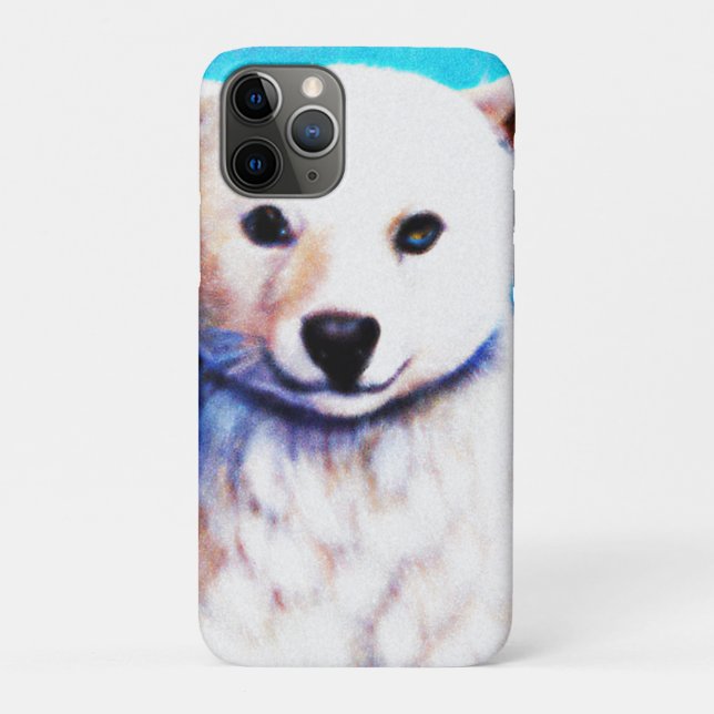 Capa Para iPhone 11 Pro Pintura impressionante de um Cubo de Urso Polar. C (Verso)