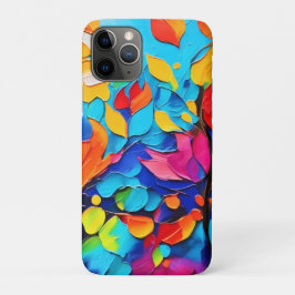 Capa Para iPhone 11 Pro Pintura Sinfonia Floral Vibrante