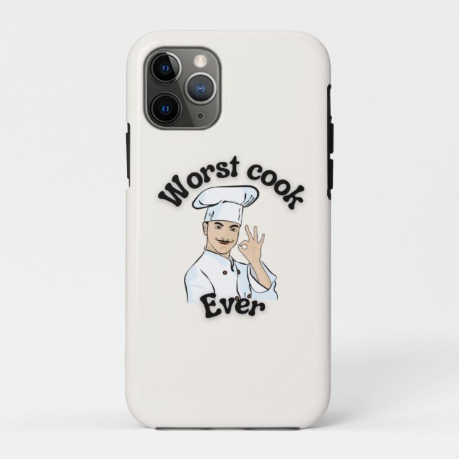 Capa Para iPhone 11 Pro Pior cozinheiro (Verso)
