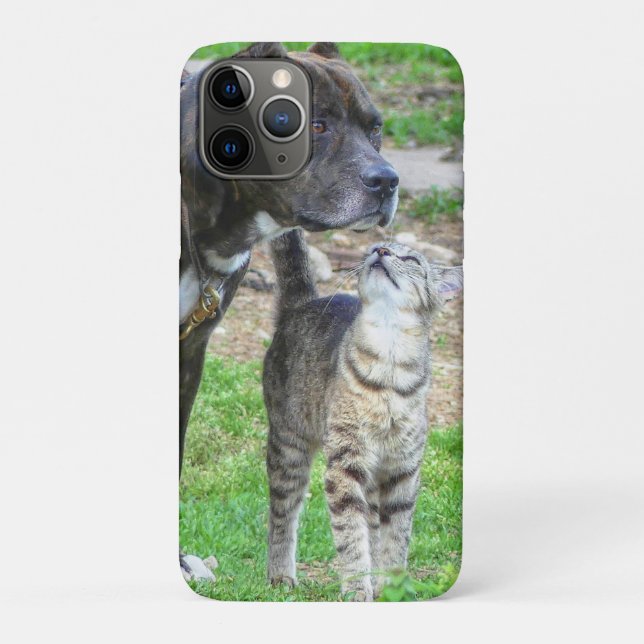 Capa Para iPhone 11 Pro Pit Bull e Cat (Verso)