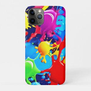 Capa Para iPhone 11 Pro Placas de Tinta Vibrantes: Uma Declaração de Cores