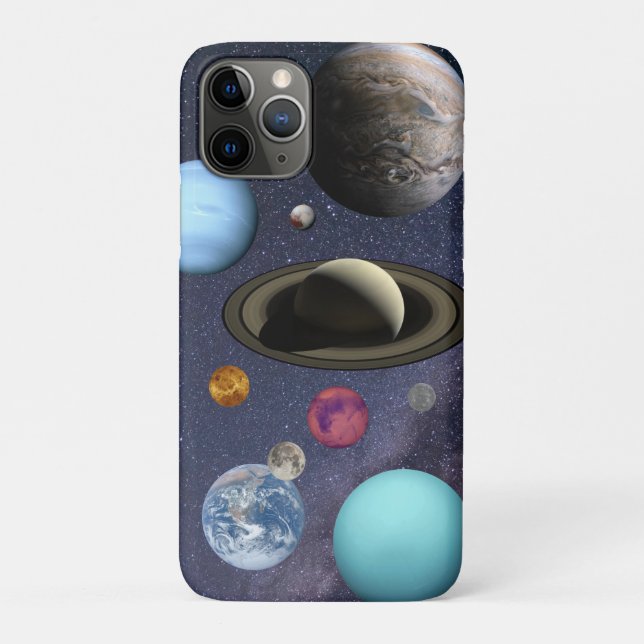 Capa Para iPhone 11 Pro Planetas do sistema solar (Verso)