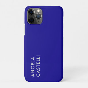Capa Para iPhone 11 Pro Planície Minimalista Moderna da Tendy Azul Ultrama