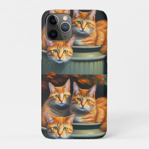 Capa Para iPhone 11 Pro Plantas Potes Ginger Cats