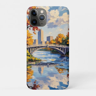 Capa Para iPhone 11 Pro Ponte Branca de Indianapolis Sobre o Rio Branco